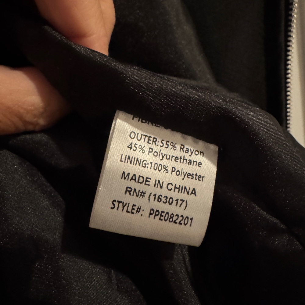 Black Princess Polly Black Faux Leather Jacket Like New - Picture 3 of 4
